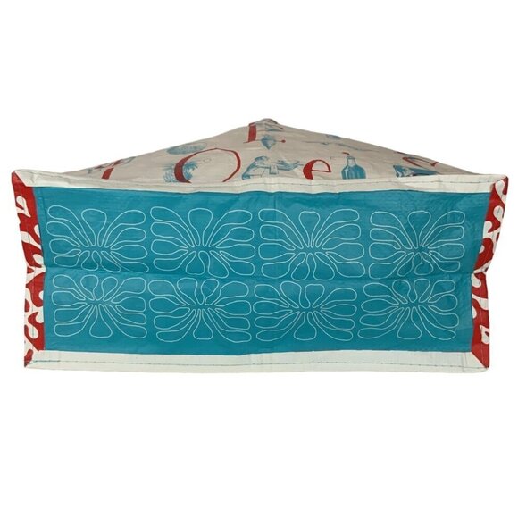 Trader Joes Reusable Shopping Bag With Interior Wine Bottle Holders Grocery Tote - Picture 5 of 5